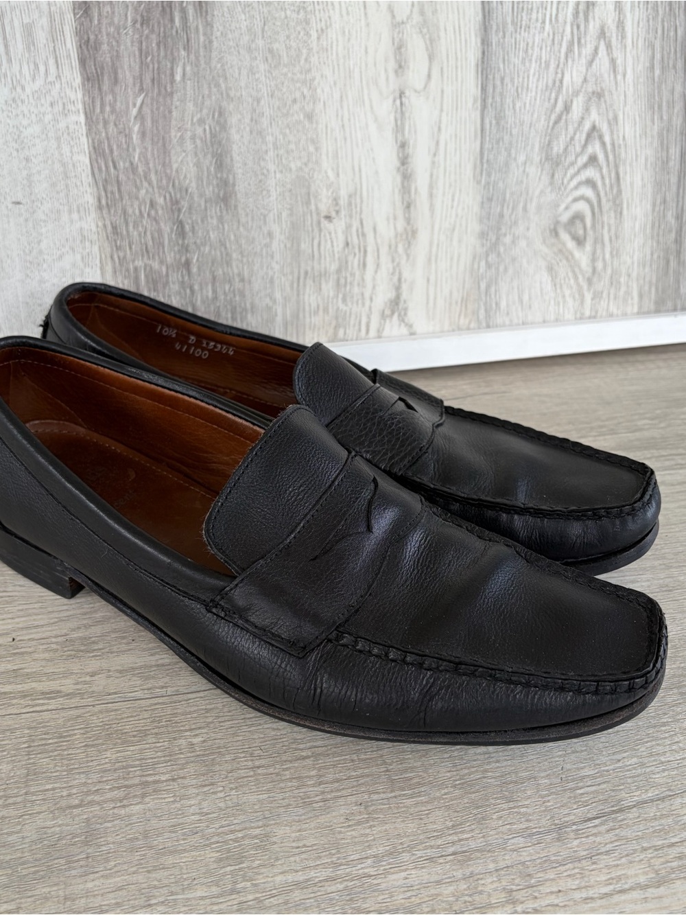 Allen Edmonds Vincent Penny Loafer Men’s 10.5 Black Leather Dress Shoes Driving